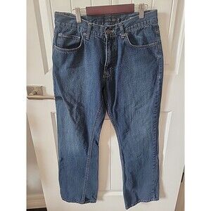 Calvin Klein Mens Jeans 32 X 39 Blue Denim Cotton 5-Pocket Zip Fly Bootcut Jeans